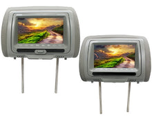 Load image into Gallery viewer, Absolute DPH-770PKGG 7.5" Pair Gray Headrest TFT/LCD Monitor DVD/USB/SD Package