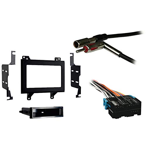Absolute AK99-3045 Fits Chevy S 10 Pickup 1994-1997 Double DIN Radio Harness Antenna Install Dash Kit Package
