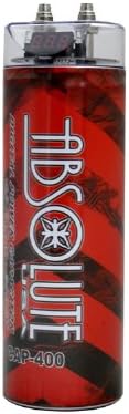 ABSOLUTE CAP400R 4 FARAD POWER CAR CAPACITOR (RED)
