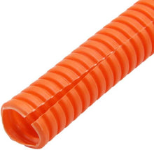 Load image into Gallery viewer, American Terminal 1/2" Dia. x 100 ft, Orange Flexible Polyethylene Corrugated (PE) Split Tubing Wire Loom