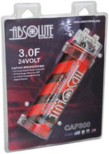 Load image into Gallery viewer, ABSOLUTE CAP300R 3 Farad Red Power Car Capacitor for Energy Storage to Enhance Bass Demand From Audio System