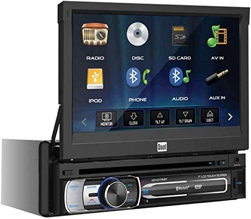 Dual XDVD600 7" Touchscreen LCD Single DIN Car Stereo Camera + Vinyl Butt Connectors