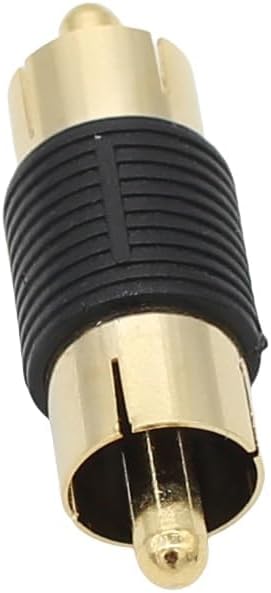10 Pack Male to Male Gold RCA cable cord Coupler Joiner barrel Connectors