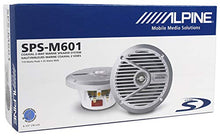 Load image into Gallery viewer, (4) Alpine SPS-M601 Pair 6.5" 2-Way Marine/Boat Coaxial Speakers