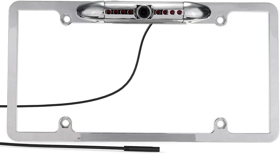 CAM107 Backup Camera License Plate HD Night Vision Rear View 170° Angle Waterproof Compatible with Pioneer Car Radio