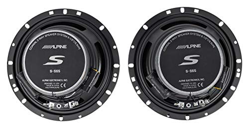 Alpine S-S65 Car Audio Type S Series 6 1/2" 320 Watt Speakers - 2 Pair with 20' Speaker Wire Package