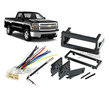 Load image into Gallery viewer, Absolute USA ABS99-3002 Fits Chevy Silverado Pickup 1999 2000 2001 2002 Single DIN Stereo Harness Radio Dash Kit