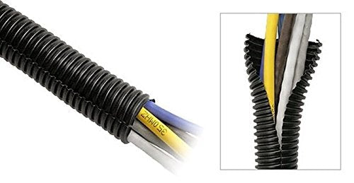 American Terminal 100 FT 5/8" Split Loom Tubing Wire Conduit Hose Cover Auto Home Marine