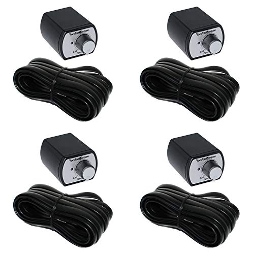 Rockford Fosgate PEQ-Remote Punch EQ Wired Remote Bass and Treble Knob EQ for 2007+ Punch Amps (4 Pack)