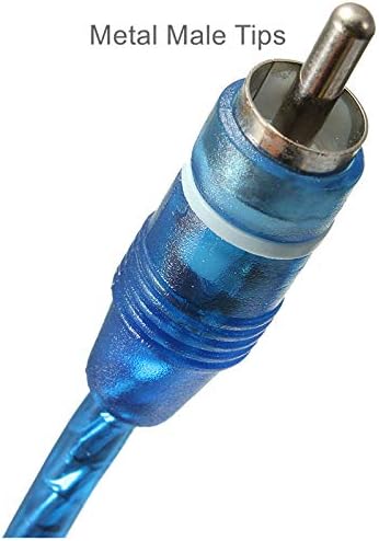 4 Absolute ABC-2F1M BLUE Y-Adapter 2F-1M RCA Interconnect Audio Cable