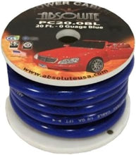 Load image into Gallery viewer, Absolute P020BL 0 Gauge 20 Feet Blue Power Ground Wire Cable