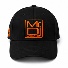 Load image into Gallery viewer, 2 MR DJ Adjustable Black Baseball Cap  100% Cotton Unstructured Low Profile Hat