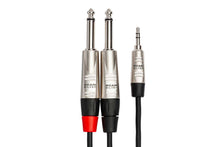 Load image into Gallery viewer, Hosa HMP-010Y Pro Stereo Breakout REAN 3.5 mm TRS to Dual 1/4 in TS - 10 Feet