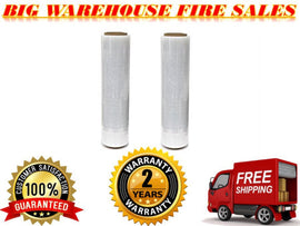 2 Rolls Hand Stretch Plastic Film Shrink Pallet Wrap 18