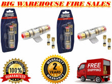 Load image into Gallery viewer, 2 (one pair) Absolute 60 Amp Inline AGU Fuse Holder Fits 4, 8 &amp; 10 Gauge Wire