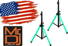 Load image into Gallery viewer, 2 MR DJ SS700LED Color Stand Universal Color-Changing Stand LED Speaker Stand Tripod Telescoping LED Lighting Remote Control