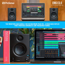Load image into Gallery viewer, PreSonus Eris E3.5 3.5" Professional Multimedia Reference Monitors with Basic Accessory Bundle