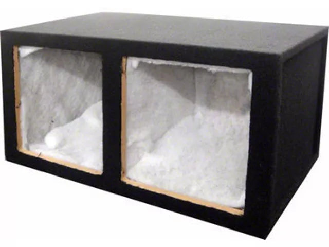 Dual 10" MDF Square-Hole Sealed Enclosure/Box Fit Kicker Solo-Baric L7 /L5 /L3