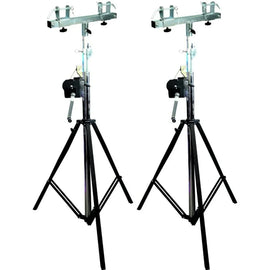 2 MR DJST200 SBC250 Pro Lighting 12 Foot Crank Light Stand & Square Truss T-Bar Adapter