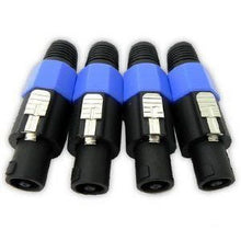 Load image into Gallery viewer, MR DJ USA SPMH4 4-Pack 4-Pole Speakon Male Speaker Cable Connectors
