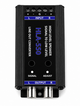 Load image into Gallery viewer, 4 Absolute HLA550 2-Ch High-to-Low Line Output Converter Adjustable Speaker Level to RCA Converter