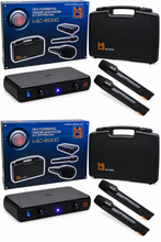 Load image into Gallery viewer, 2 MR DJ MIC6000 Wireless Dual Handheld design Microphone System + Carrying Case