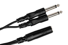 Load image into Gallery viewer, Hosa YPP-106 Y Cable, 1/4 in TSF to Dual 1/4 in TS