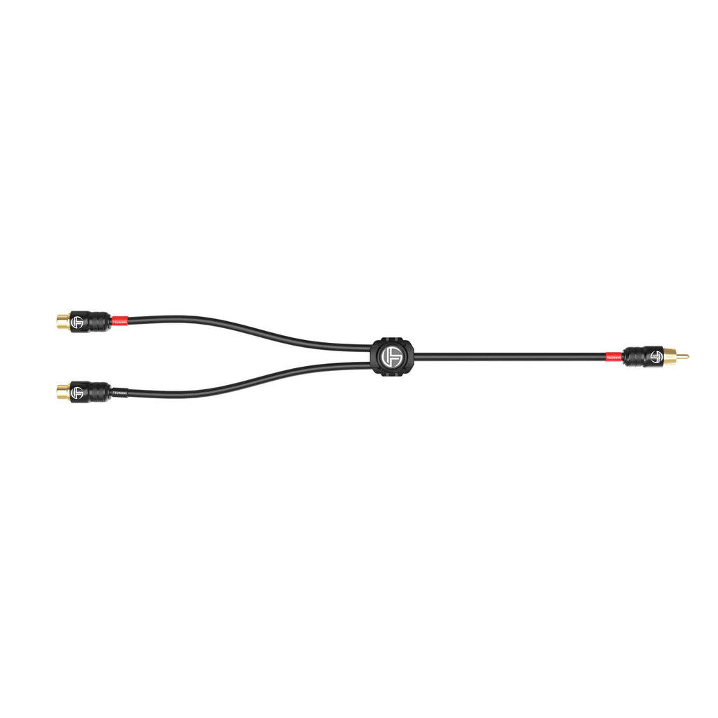 Tsunami TSX-Y2 2 Female To 1 Male Y Adapter RCA Cable