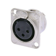 Load image into Gallery viewer, NEUTRIK NC3FD-L-1 3-PIN XLR Female D Type Panel Mount - Nickel