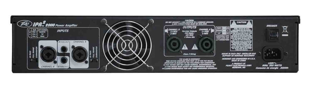 Peavey IPR 2 2000 2-Channel Lightweight 2000W Power Amplifier +MSP1 Mic System + 2 PV 25' Cables
