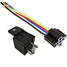 Load image into Gallery viewer, 2 Absolute 12V 30/40 Amp SPDT Automotive Marine Bosch / Tyco Style 5 Pin Relay + Harness Socket