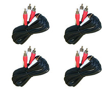 Load image into Gallery viewer, 4 pack, 12 Feet 2 RCA Male to Male Audio Cable (2 White/2 Red Connectors)