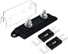 Load image into Gallery viewer, ANL Fuse Power Distribution Holder + 2pcs 80A ANL Fuse Clear Cover for RV Car Audio