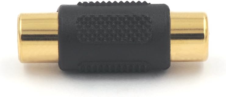 Absolute FF-100B-10 Gold RCA Female-to-Female Coupler Adapter 10 Pack