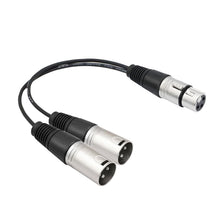 Load image into Gallery viewer, MR DJ CXFDXMY6 6" Single XLR Female to Dual XLR Male Microphone Splitter Cable