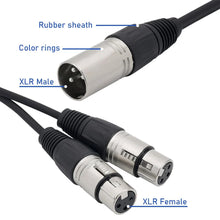 Load image into Gallery viewer, MR DJ CXMDXF3 3FT Single XLR Male to Dual XLR Female Microphone Splitter Cable