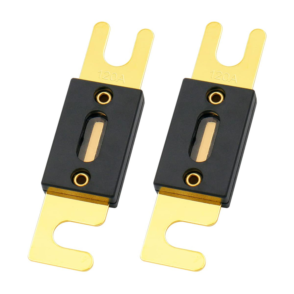 Absolute USA ANL120-2 2 Pack ANL 120 Amp Gold Plated Fuse