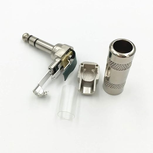 MR DJ QAM2 2-Piece 1/4" Right-Angle Stereo Male Audio Plug Connectors