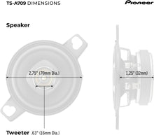 Load image into Gallery viewer, Pioneer TS-A709 2.75" 2-3/4” 2-Way 450 Watt Power Coaxial Speaker