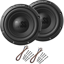 Load image into Gallery viewer, 2 Alpine W10S4 Car Audio Bassline Single 4 Ohm 500 Watt 10" Subwoofers with Sub Install Kit Package