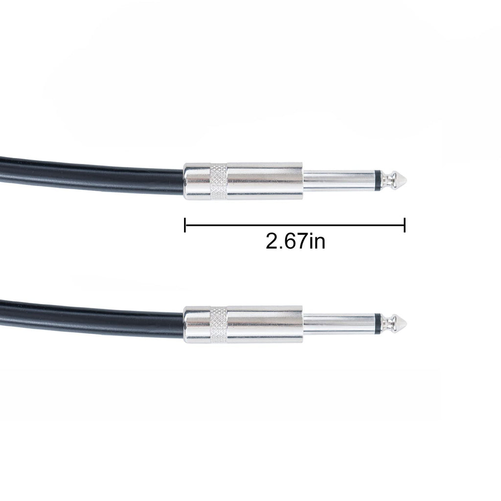 2 MK Audio MKQQM3 1/4" to 1/4" 3 FT. Wire PA DJ Pro Audio Speaker Cable