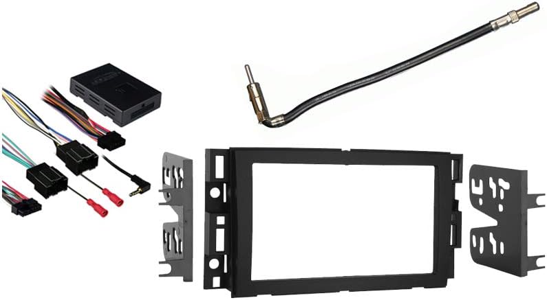 Compatible Fit Chevy Suburban 2007-2013 Double DIN Dash Kit GMOS-LAN-01 Non-Amplified Harness Antenna Adapter