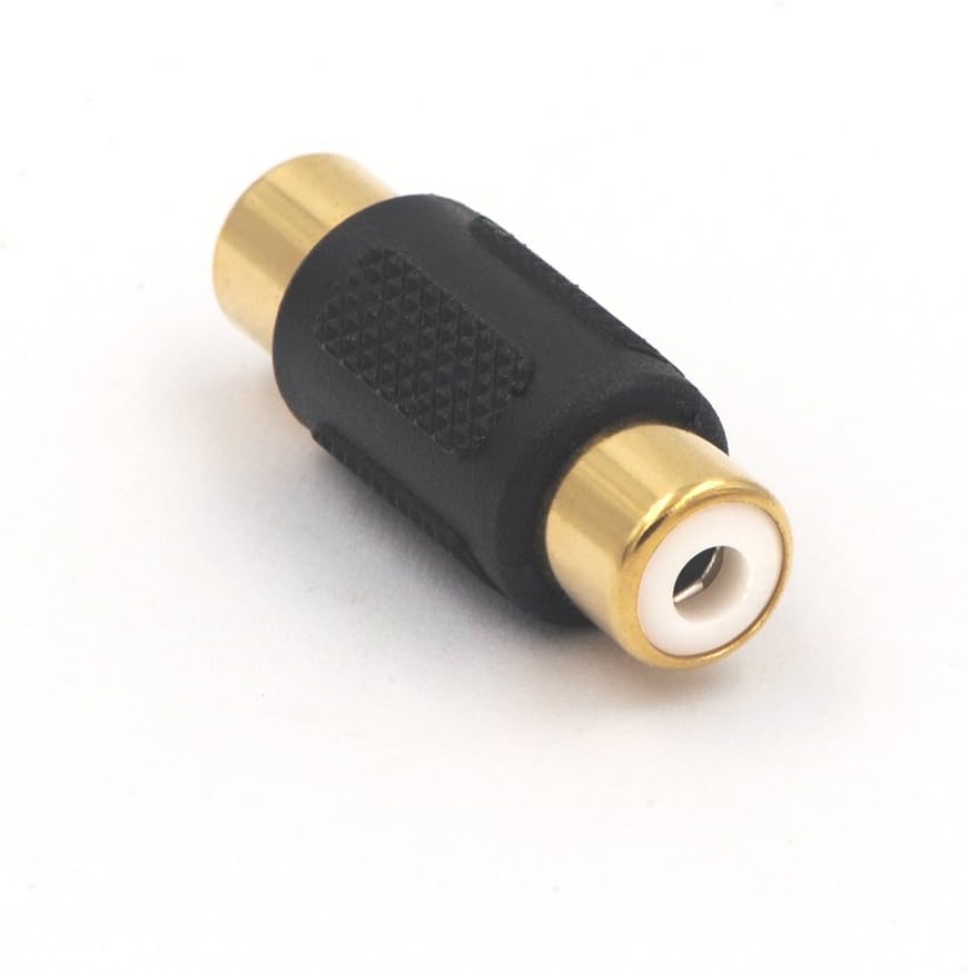 Absolute FF-100B-10 Gold RCA Female-to-Female Coupler Adapter 10 Pack