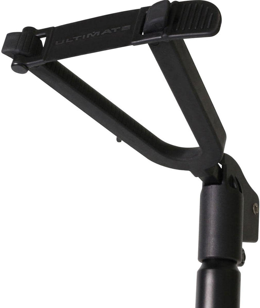 Ultimate Support GS-200 Genesis Series Plus Guitar Stand with One Click Push-Button Locking Leg Mechanism, Secure Head Stock Yoke, and Support Arms
