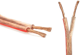 American Terminal 16 Gauge 50 Feet Speaker Wire Cable with Flex Clear PVC Sheathing Ideal for Home Theater Speakers, Marin, and Car Speakers Installation