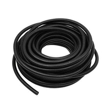 Load image into Gallery viewer, American Terminal Black 50' Feet 3/8 Split Loom Tubing Wire Conduit Hose Cover Auto Home Marine