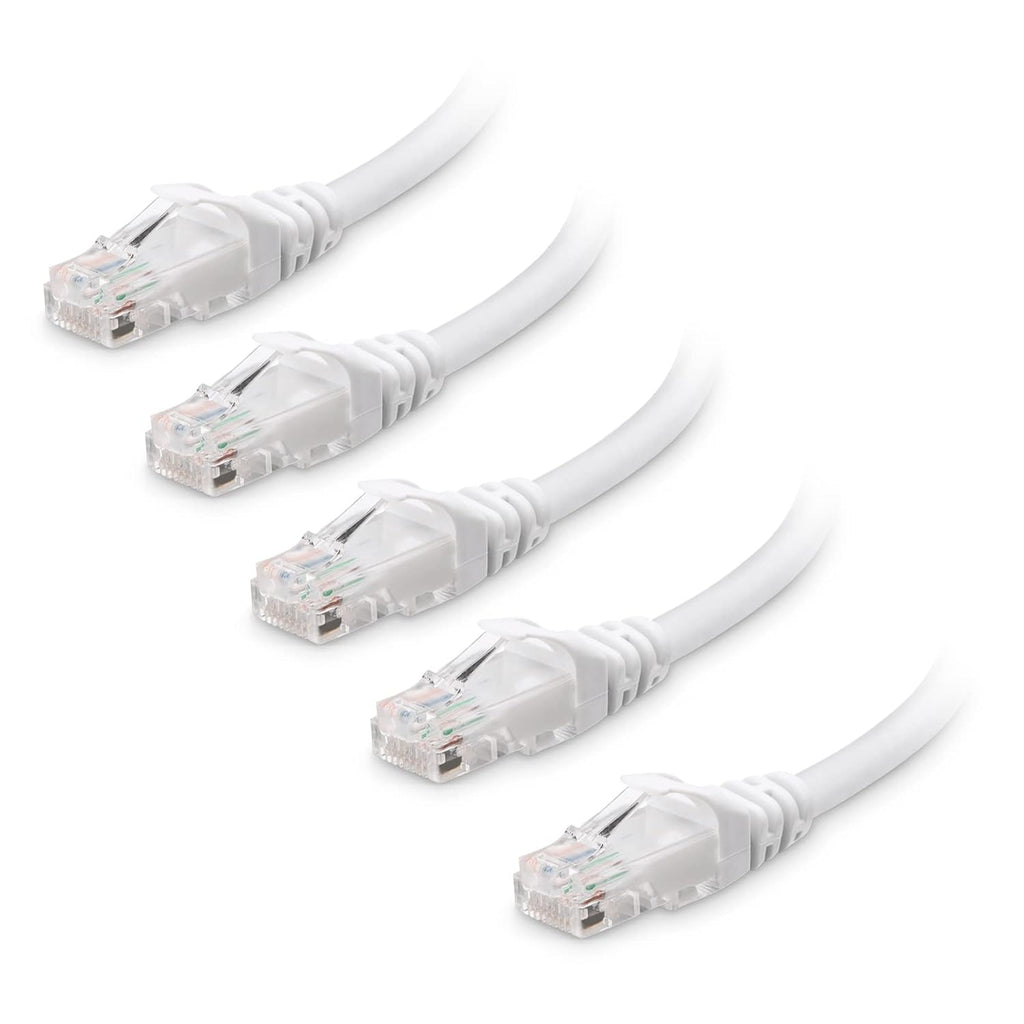 20 A-T 3' Cat6a Ethernet network patch cable RJ45 23AWG 600M solid copper wire White