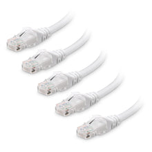 Load image into Gallery viewer, 20 A-T 3' Cat6a Ethernet network patch cable RJ45 23AWG 600M solid copper wire White