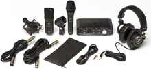 Load image into Gallery viewer, Mackie Producer Bundle with Onyx Producer interface, EM89D dynamic mic, EM91C condenser mic and MC-100 headphones.