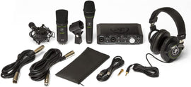 Mackie Producer Bundle with Onyx Producer interface, EM89D dynamic mic, EM91C condenser mic and MC-100 headphones.